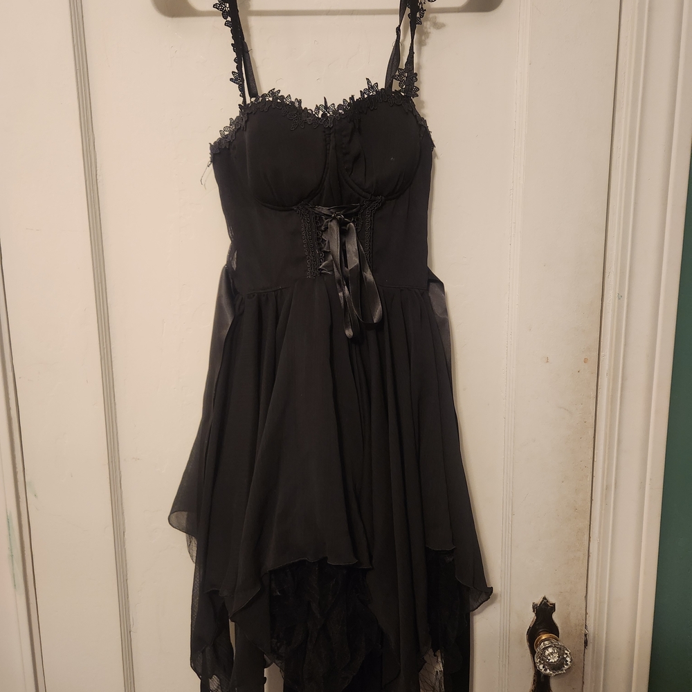 Killstar Black Asymmetrical Dress